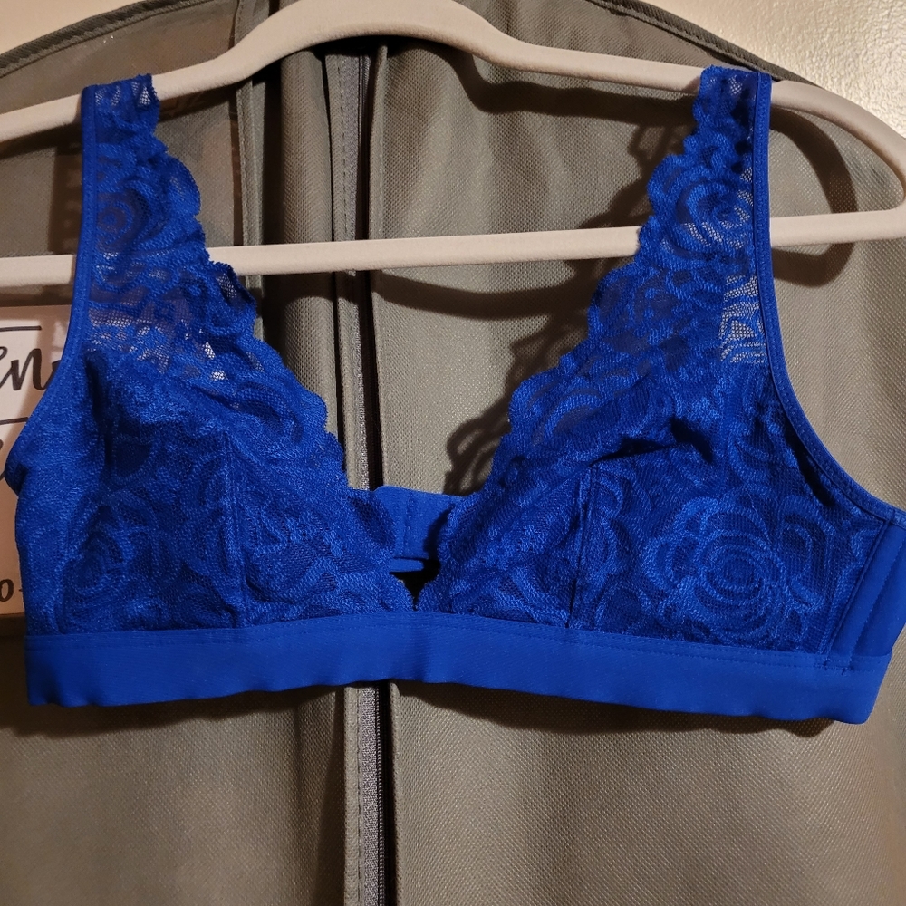 Royal blue lace bralette